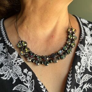Elegant Black Beaded Necklace